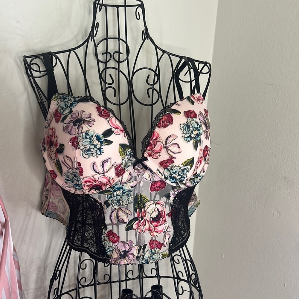Victoria Secret Push Up Corset Floral